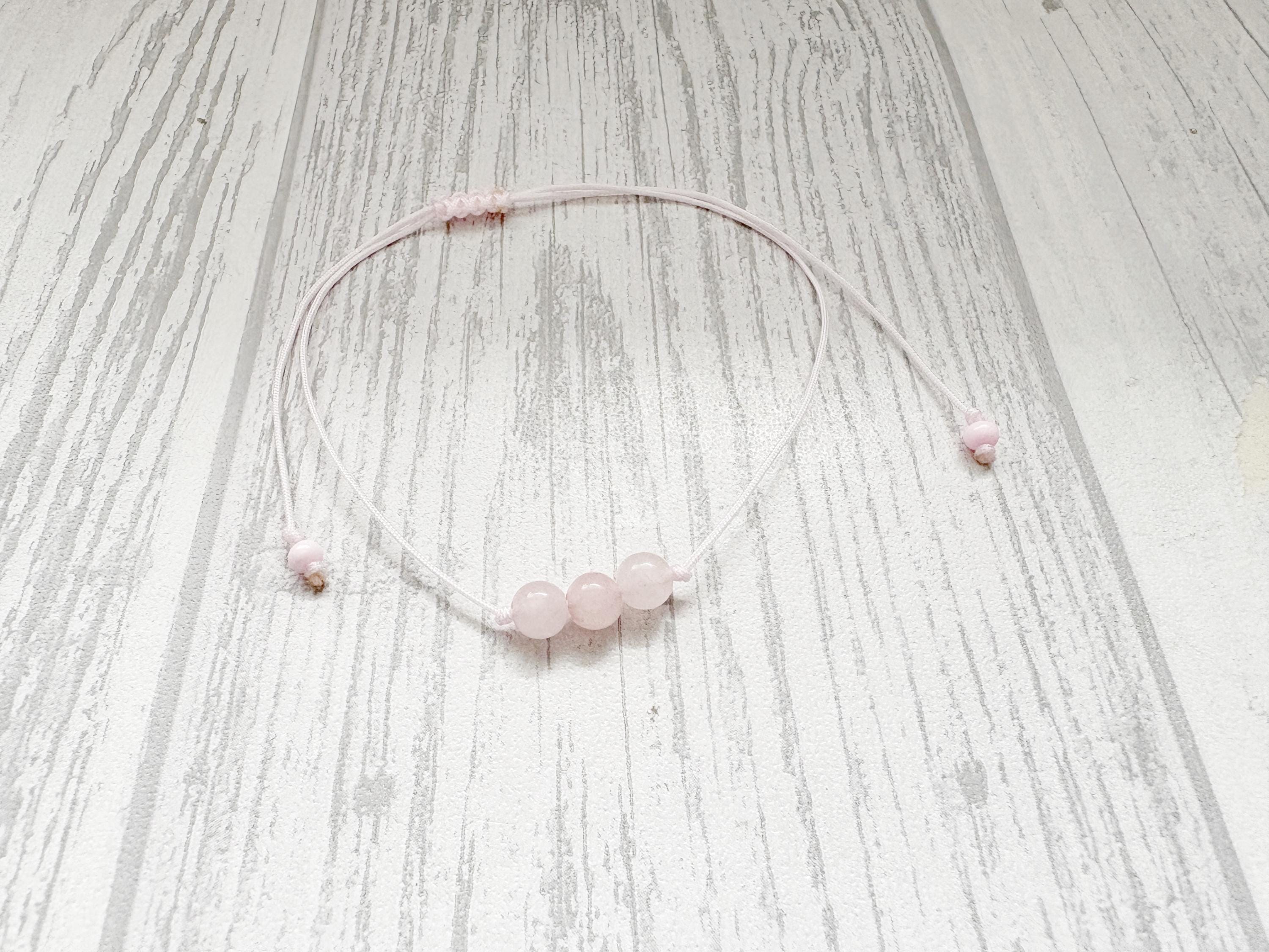 A Little Pregnancy Wish Bracelet for Baby Shower Gift | Pink Rose Quartz Crystal Sister Gifts