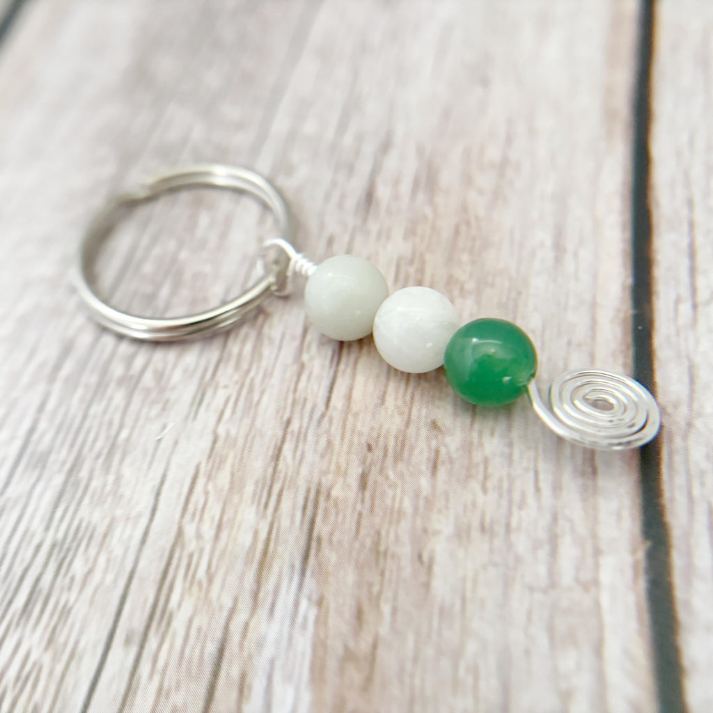 Personalised New Beginnings Crystal Keyring | Good Luck Charm Gift
