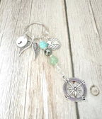 Personalised Safe Travels Charm Keyring for Travelling Gifts