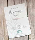 A Little Pregnancy Wish Bracelet for Baby Shower Gift | Pink Rose Quartz Crystal Sister Gifts