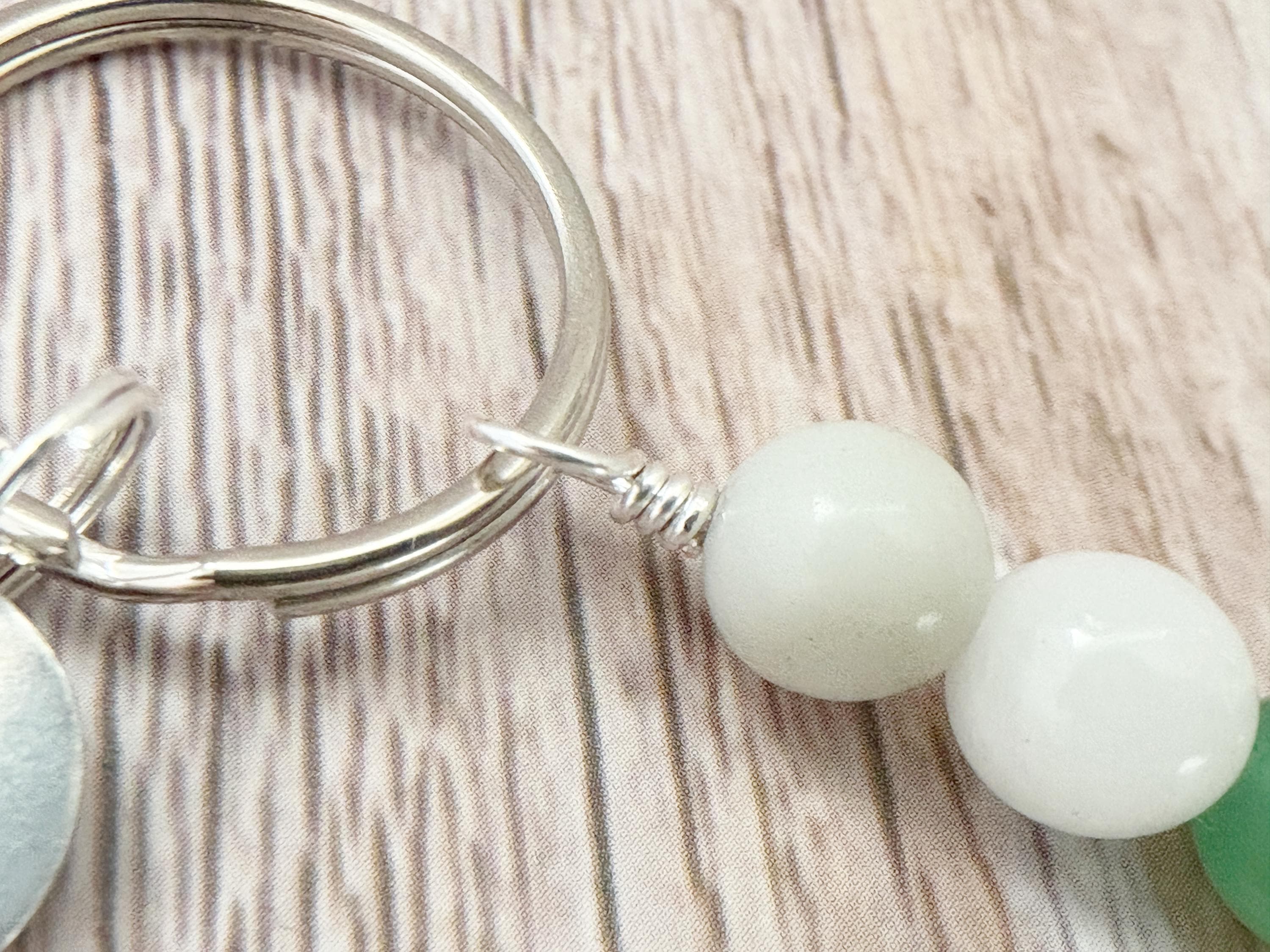 Personalised New Beginnings Crystal Keyring | Good Luck Charm Gift