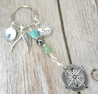 Personalised Safe Travels Charm Keyring for Travelling Gifts