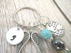 Personalised Safe Travels Charm Keyring for Travelling Gifts