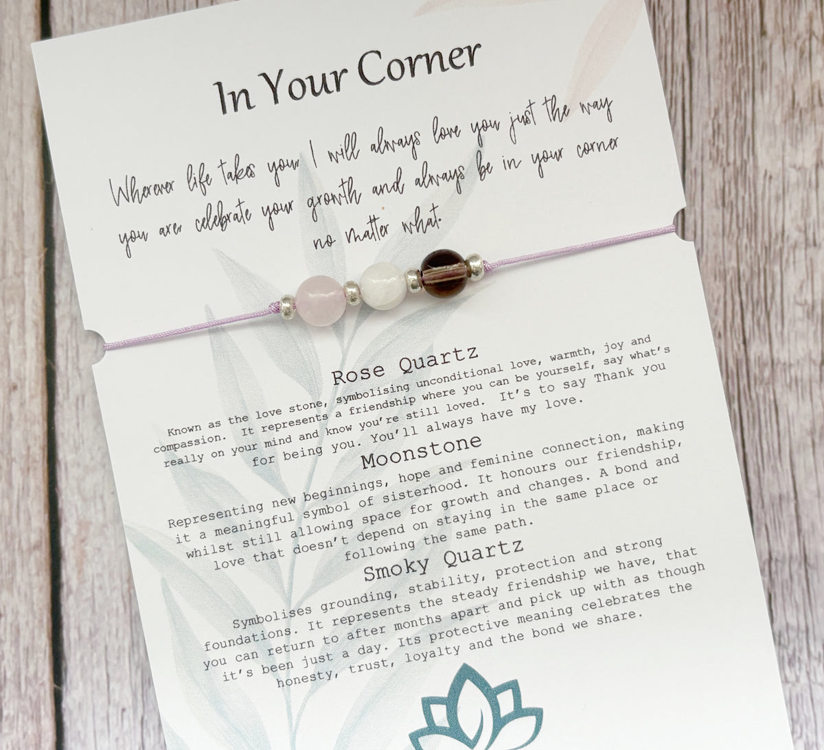In Your Corner Friendship Crystal Bracelet | Gemstone Friend Gifts | Treasured Bonds