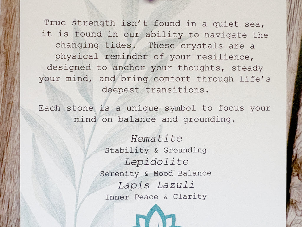 Sterling Silver Inner Calm Crystal Ring for the change | Balance, Grounding and Resilience Gifts