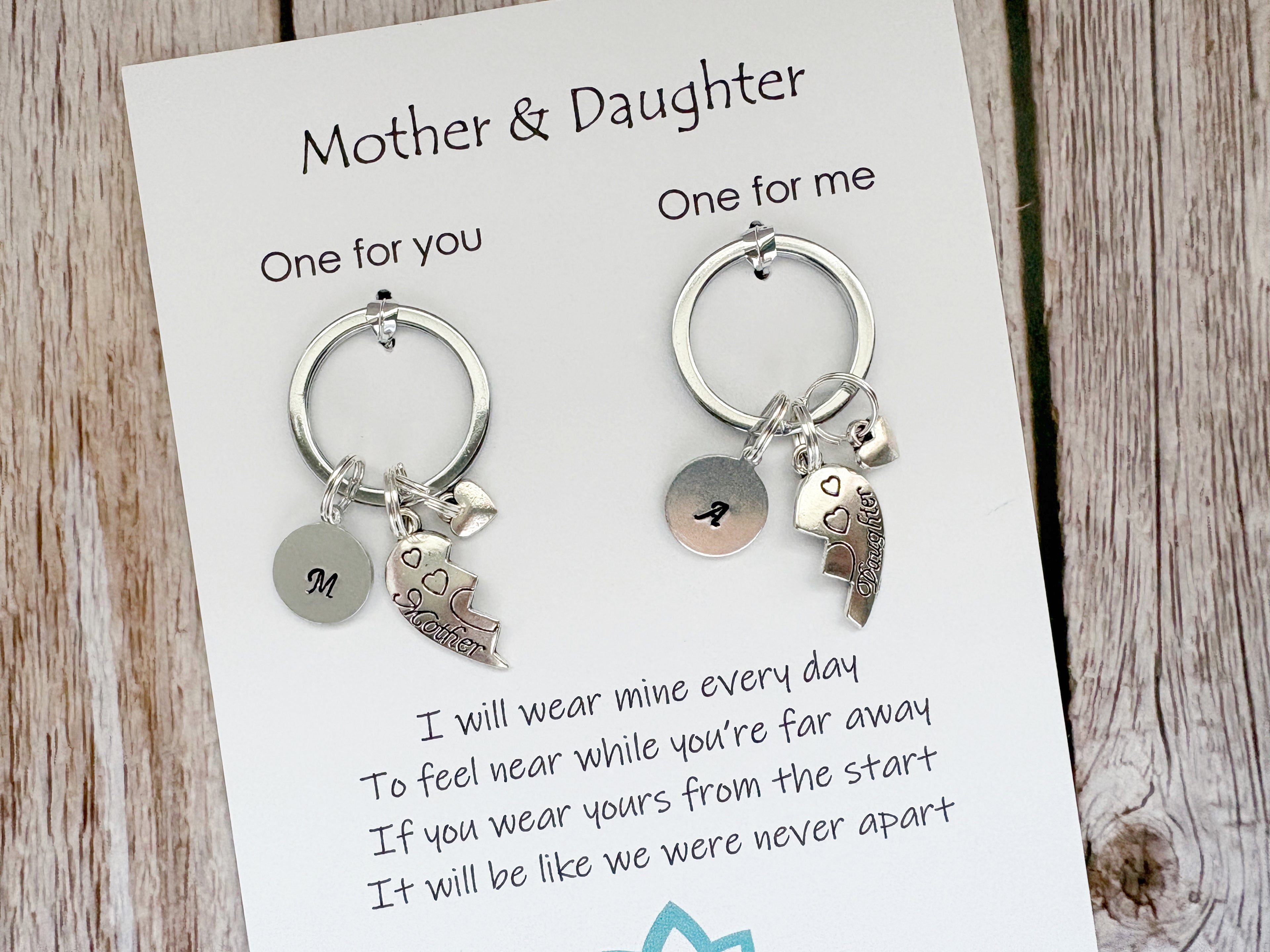 Mother and Daughter Connecting Keyring Set, An Unbreakable Bond