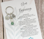 Personalised New Beginnings Crystal Keyring | Build Your Own Good Luck Gift