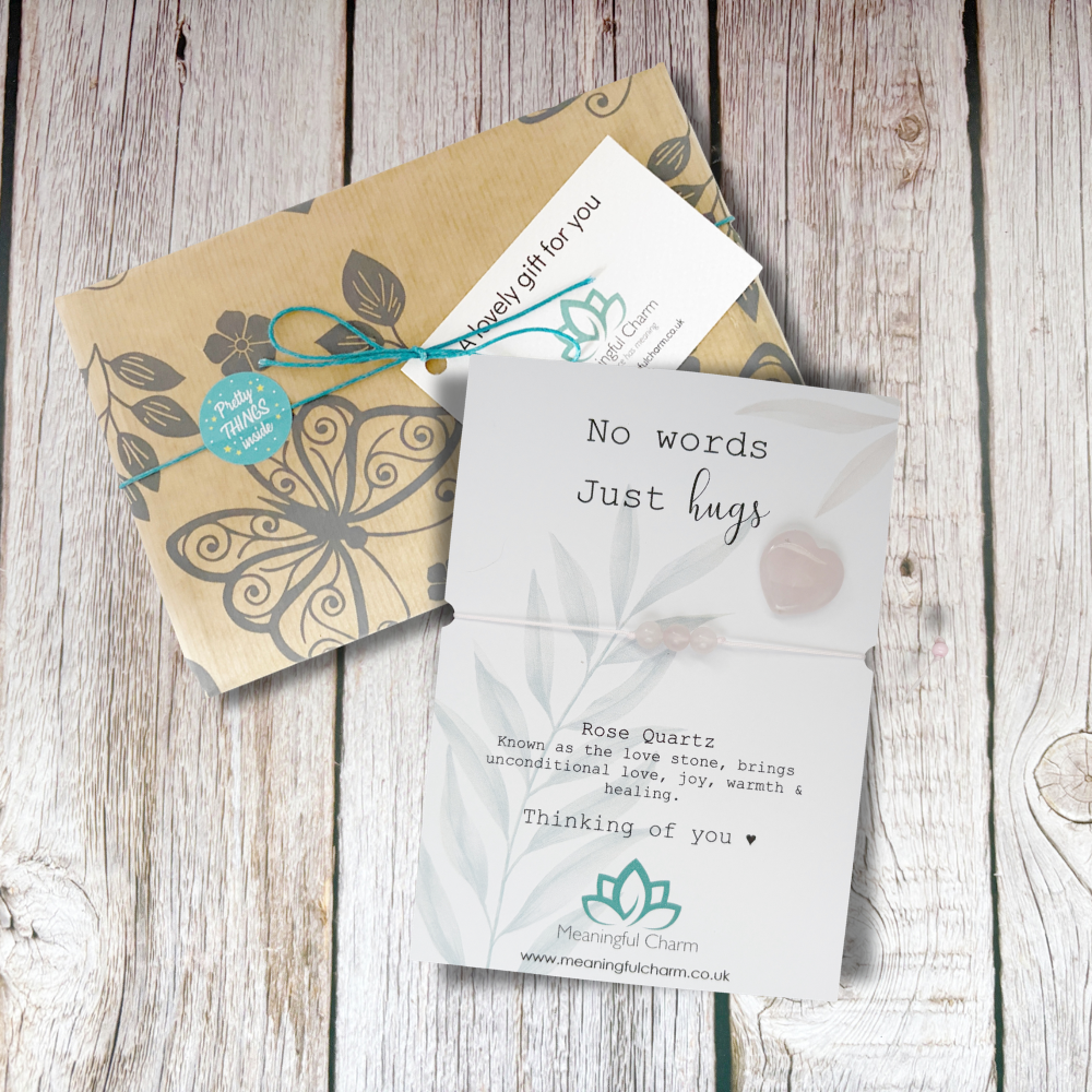 Hold On | Rose Quartz Sympathy Gift Box | Bereavement & Grief Gift | Sent Direct