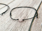Couples His & Hers Matching Crystal Cord Bracelet Set