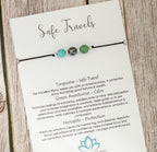 Safe Travels Crystal Cord Adjustable Bracelet, Good Luck Travelling Gift