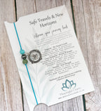 Personalised Safe Travels Passport Charm for Travelling Gifts