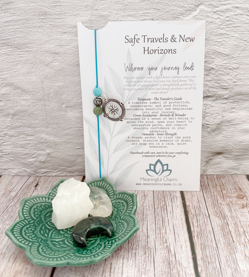 Personalised Safe Travels Passport Charm for Travelling Gifts