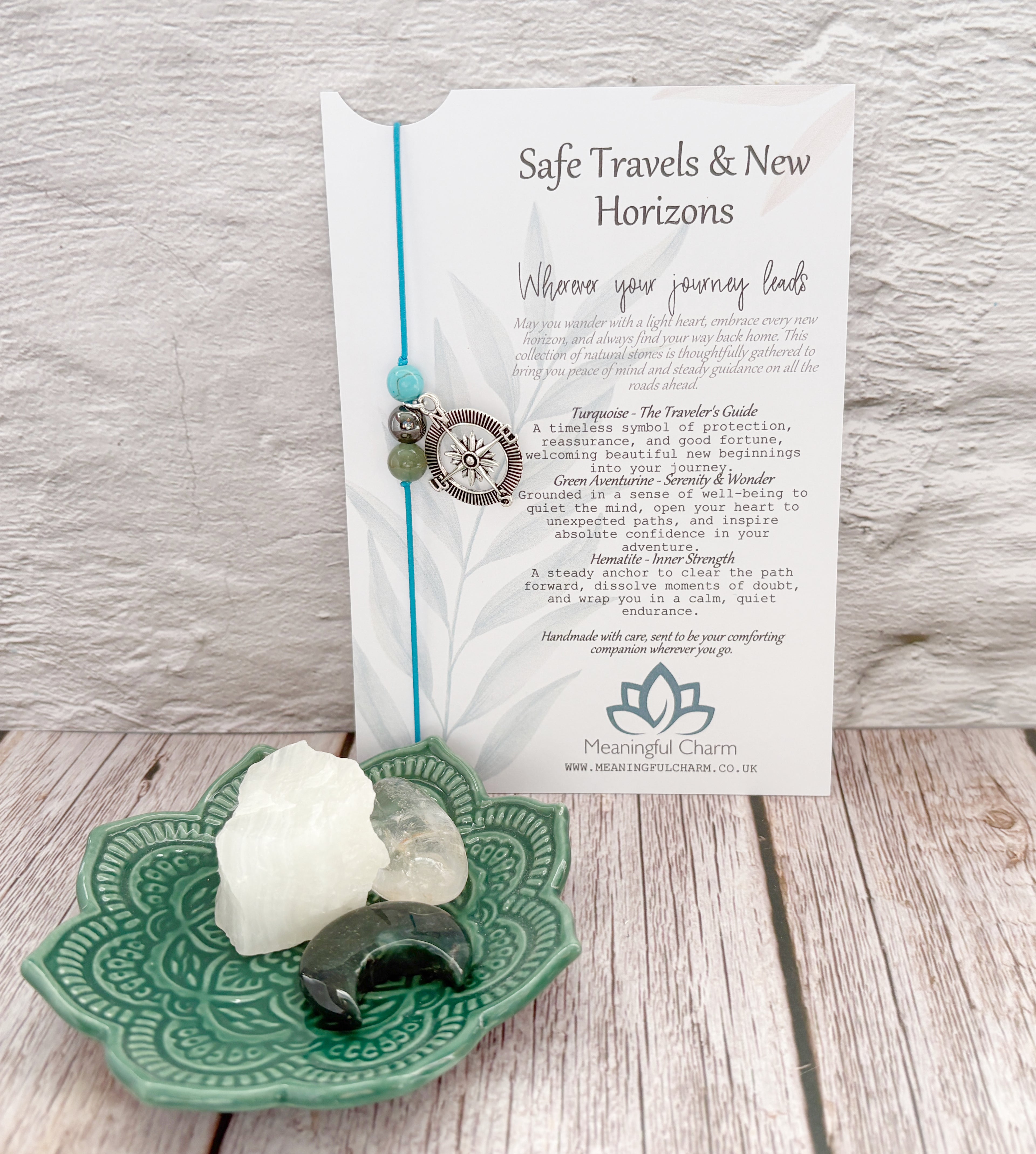 Personalised Safe Travels Passport Charm for Travelling Gifts