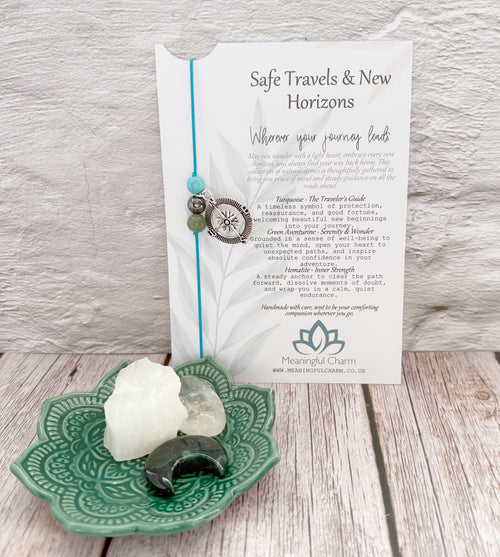 Personalised Safe Travels Passport Charm for Travelling Gifts
