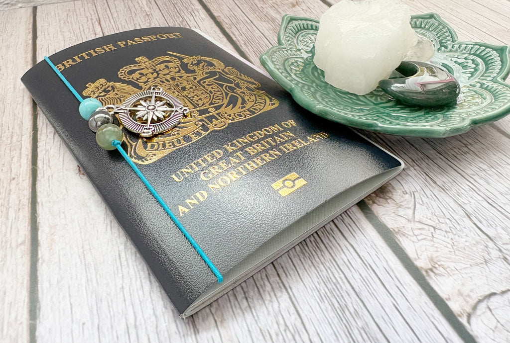 Personalised Safe Travels Passport Charm for Travelling Gifts