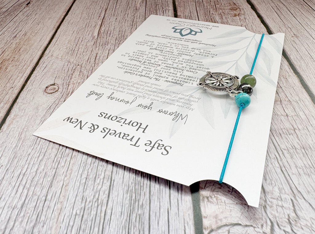 Personalised Safe Travels Passport Charm for Travelling Gifts