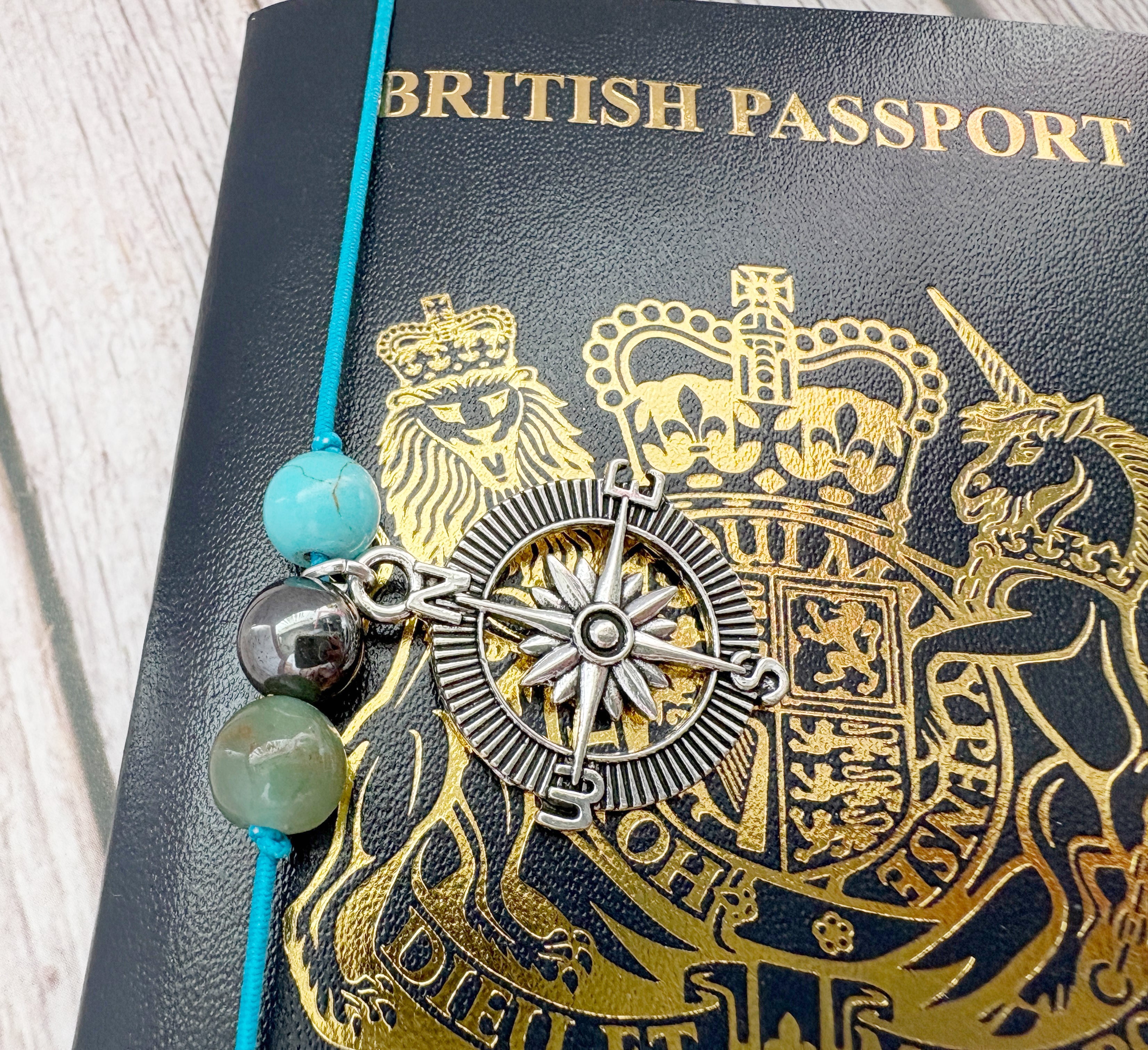 Personalised Safe Travels Passport Charm for Travelling Gifts