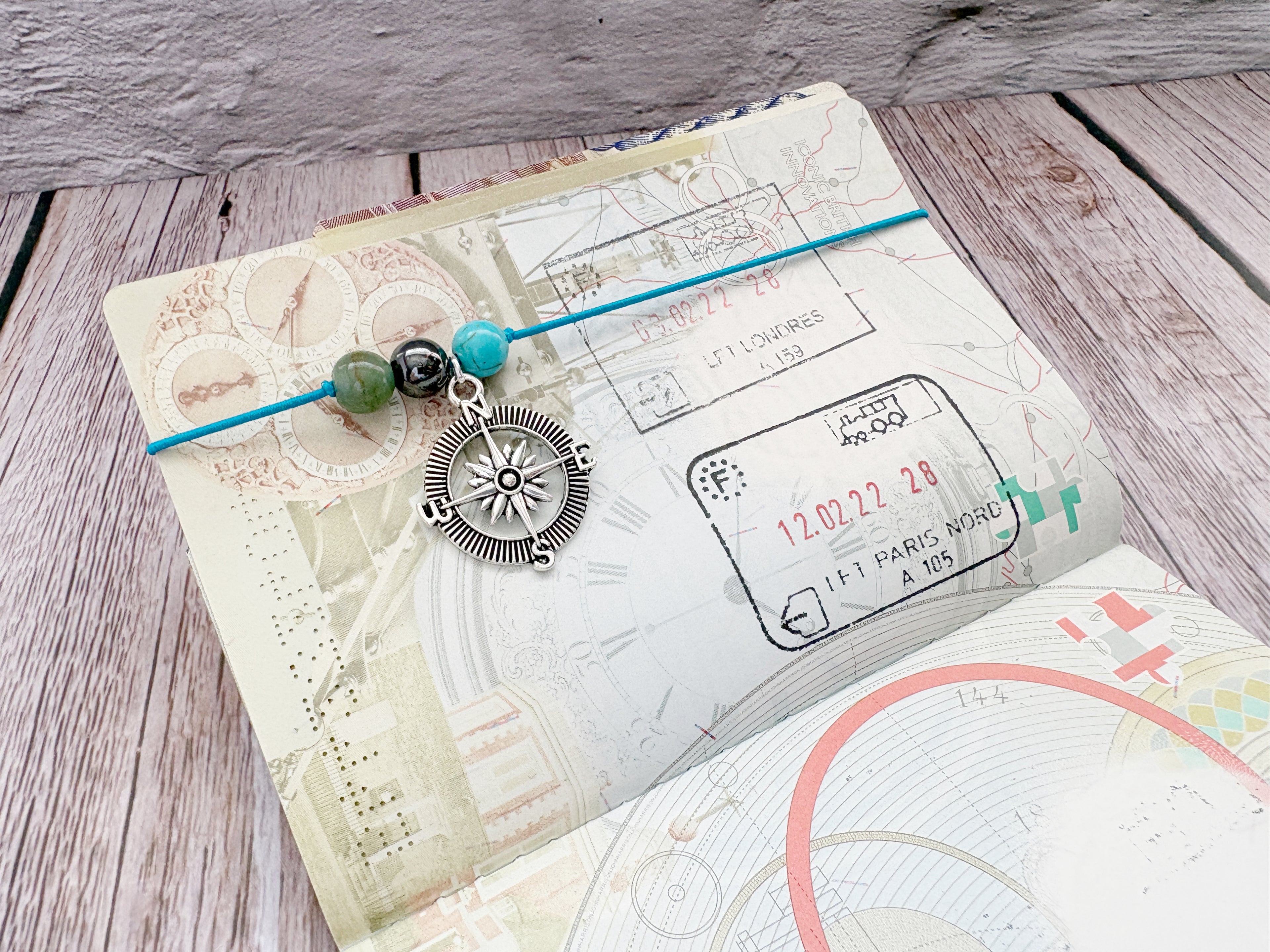 Personalised Safe Travels Passport Charm for Travelling Gifts