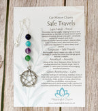 Safe Travels Rear View Car Mirror Charm Travelling Gift with Compass