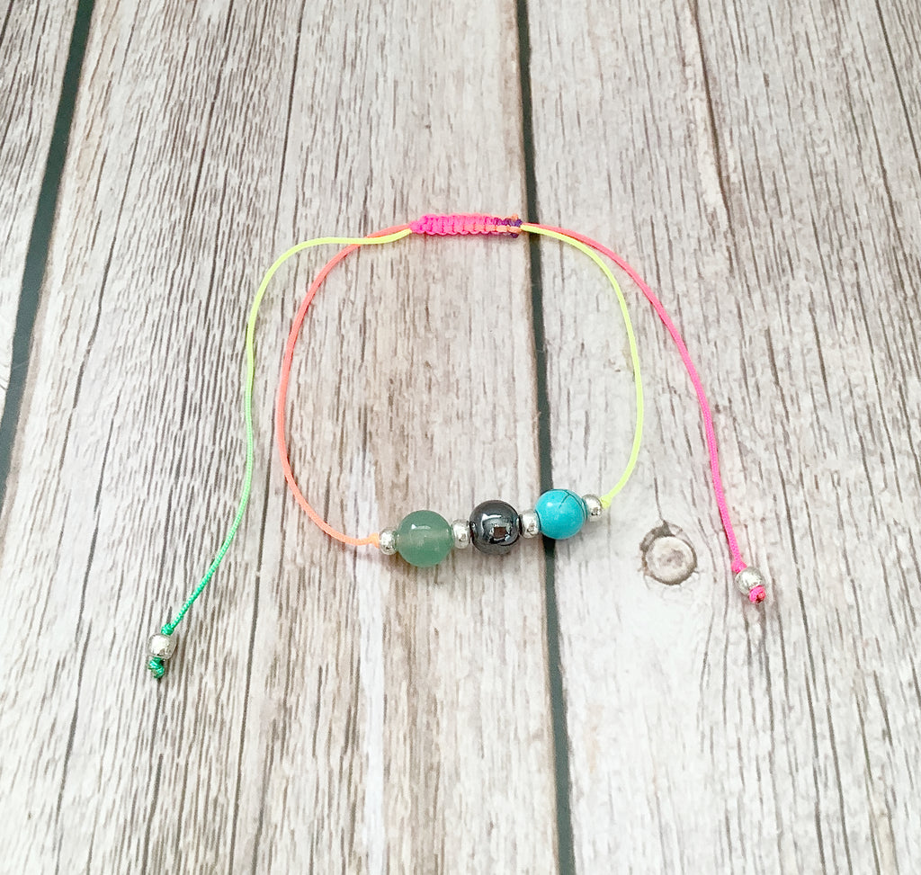 Safe Travels Crystal Cord Adjustable Bracelet, Good Luck Travelling Gift