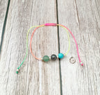 Safe Travels Crystal Cord Adjustable Bracelet, Good Luck Travelling Gift