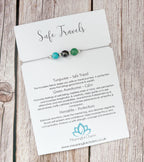 Safe Travels Crystal Cord Adjustable Bracelet, Good Luck Travelling Gift