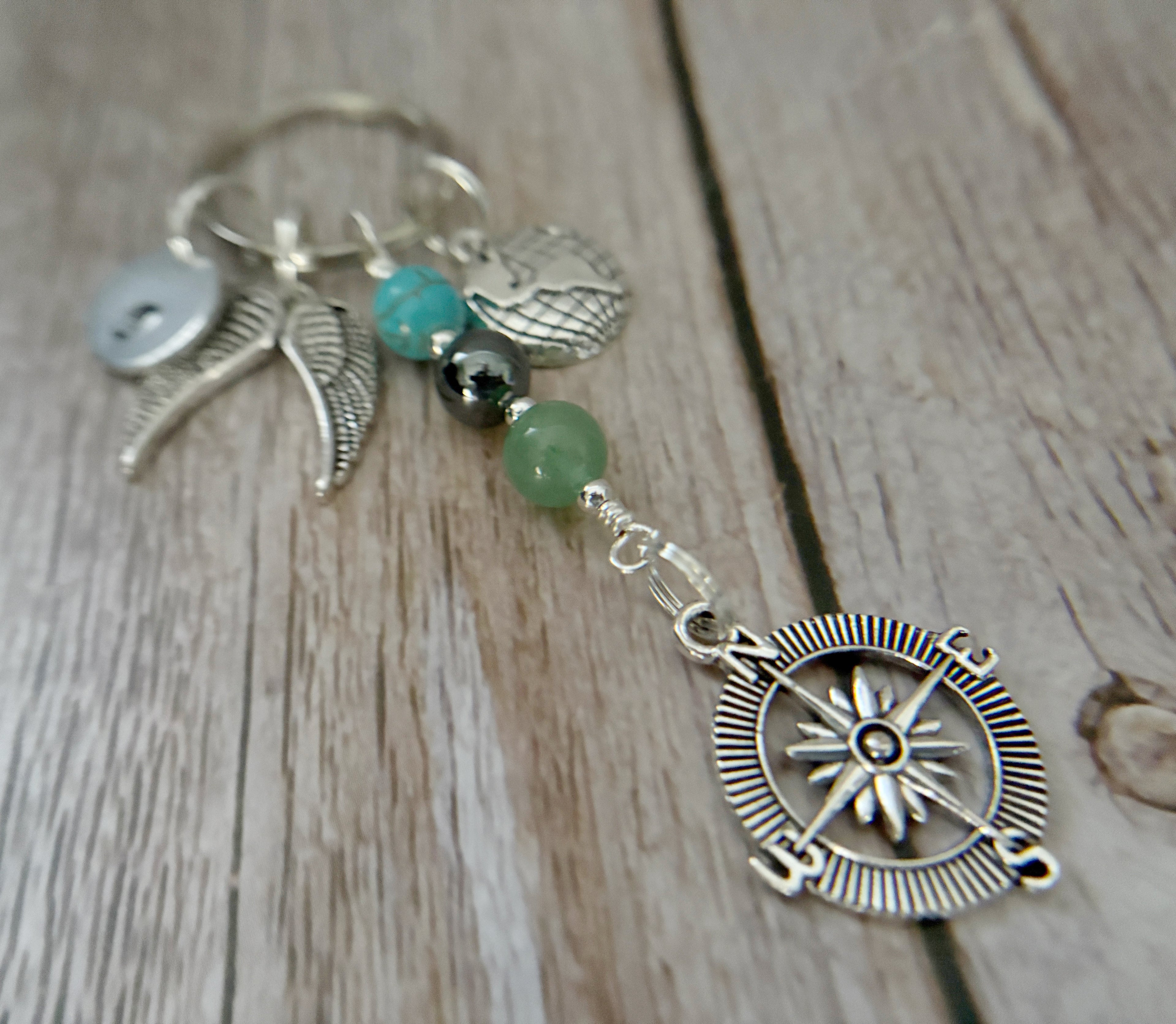 Personalised Safe Travels Charm Keyring for Travelling Gifts