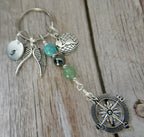 Personalised Safe Travels Charm Keyring for Travelling Gifts