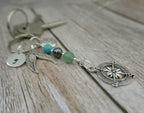 Personalised Safe Travels Charm Keyring for Travelling Gifts