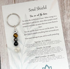 Soul Shield Keyring | Deflect Crystal Emotional Gifts | Strength Within