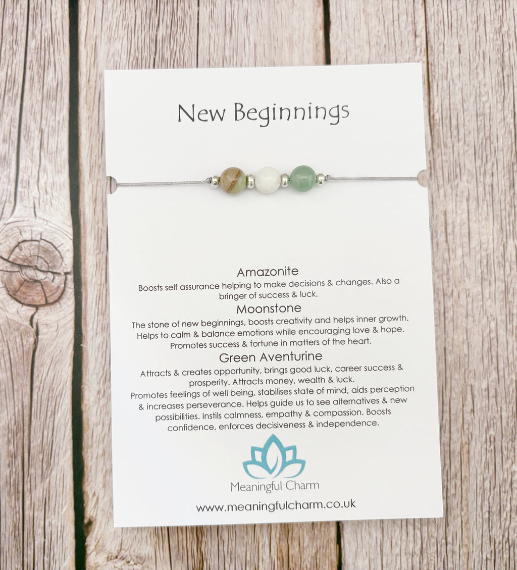 New Beginnings Crystal Bracelet | Adjustable Gemstone Gift