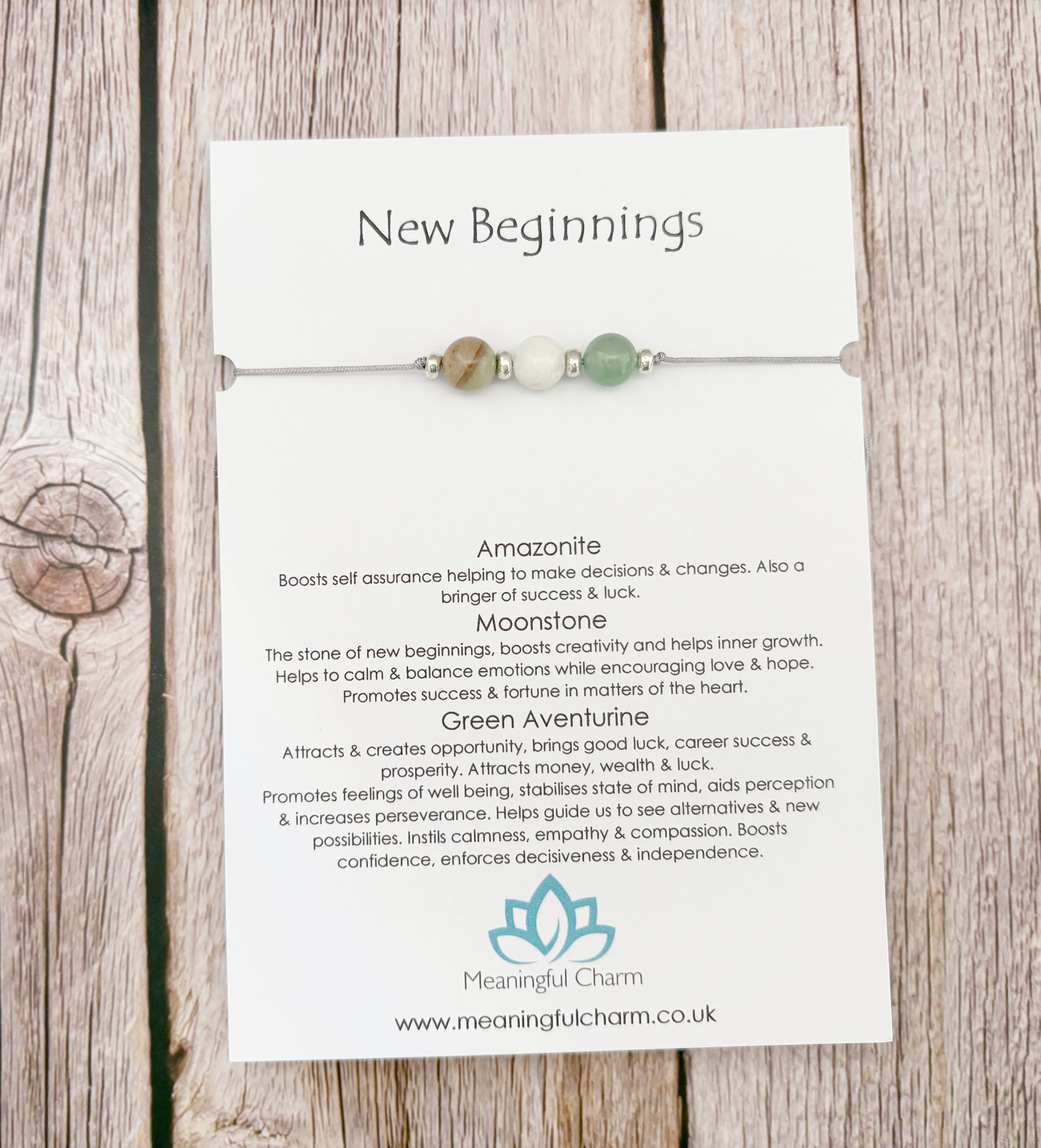 New Beginnings Crystal Bracelet | Adjustable Gemstone Gift