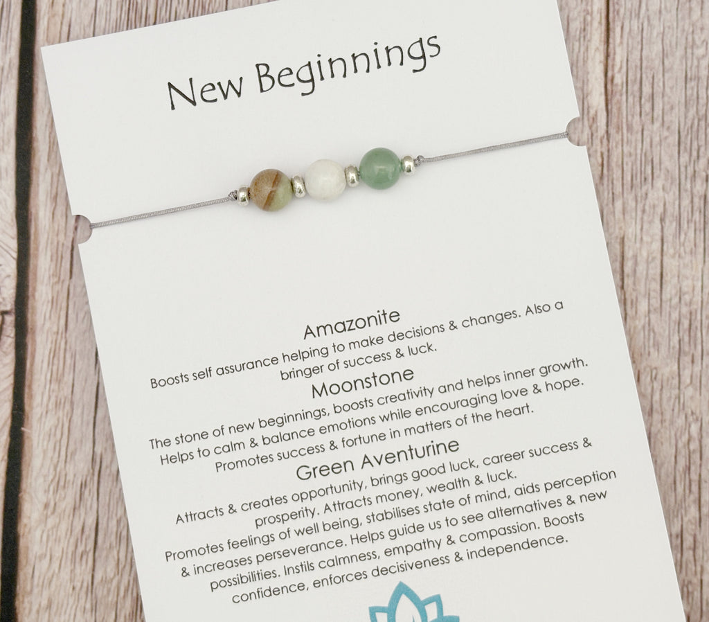 New Beginnings Crystal Bracelet | Adjustable Gemstone Gift