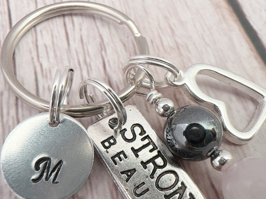 You Got This Keyring | Personalised Initial & Gemstone Motivational Support Gift